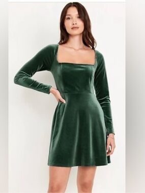 OLD NAVY Fit & Flare Velvet dress
